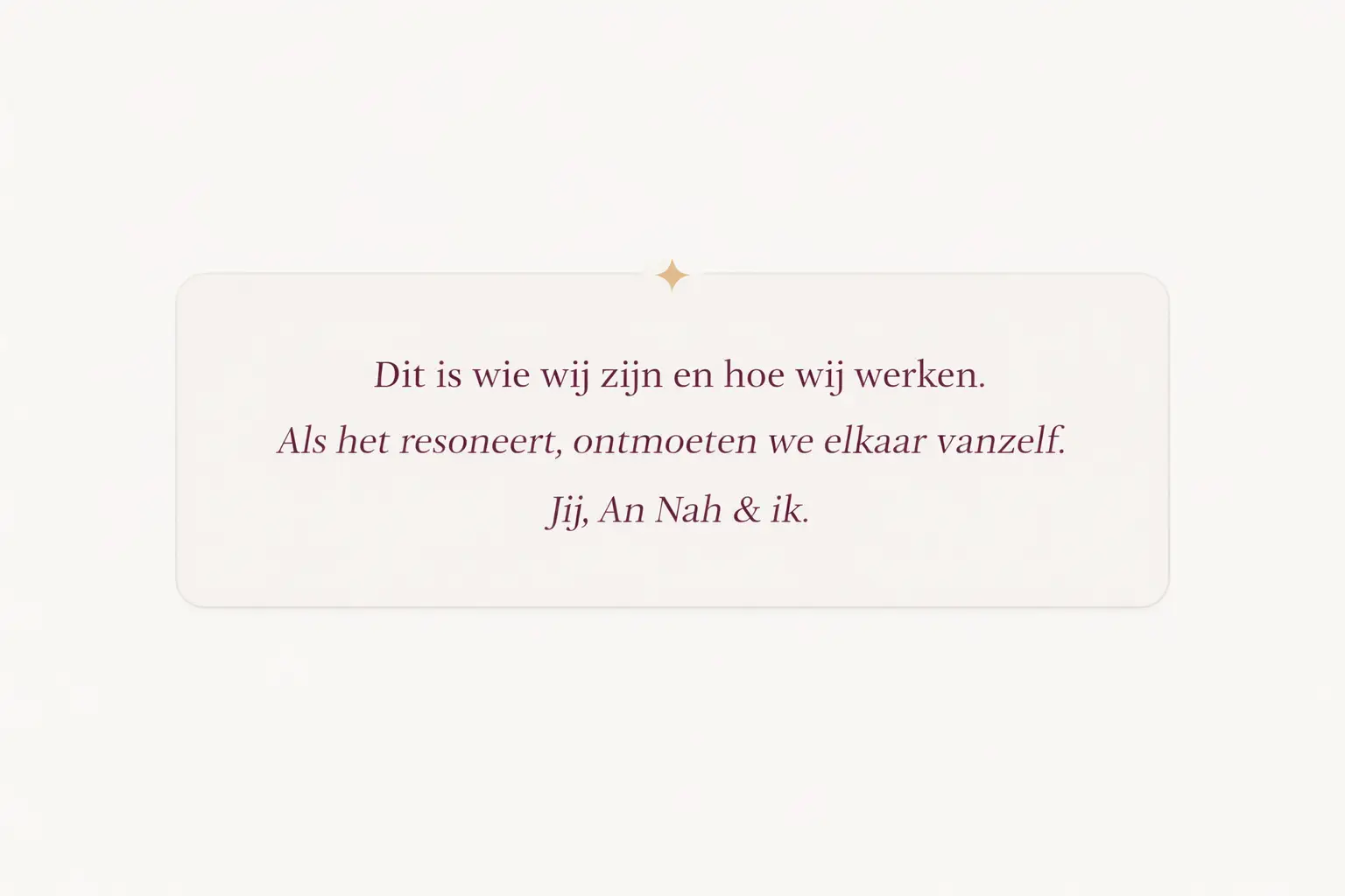 kleine banner annah en harm onder